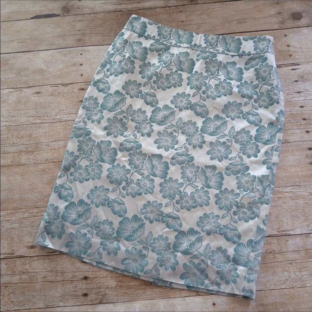 Banana Republic Floral Silk Skirt